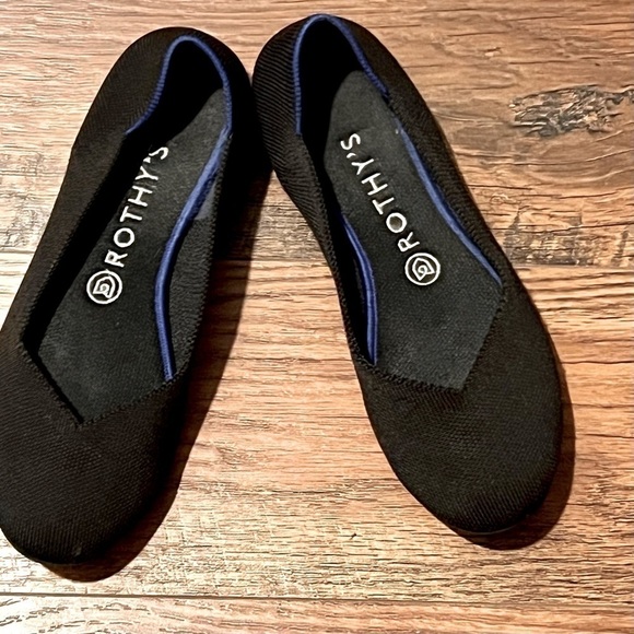rothy’s black ballet flats. Size 8W - Picture 1 of 5